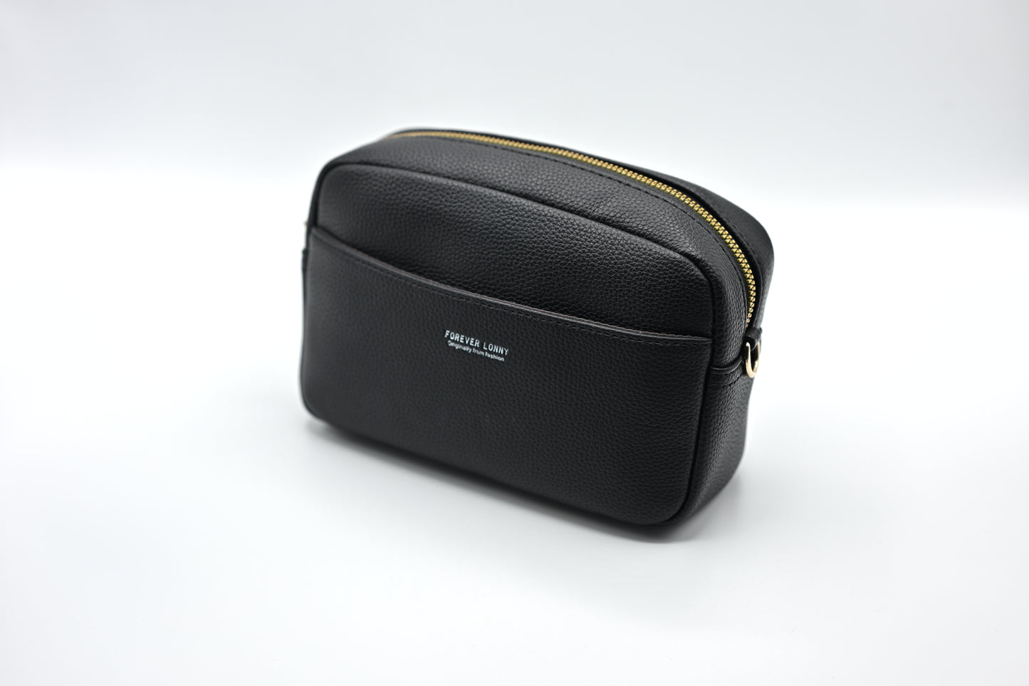 Forever Lonny Black Leather Travel Pouch