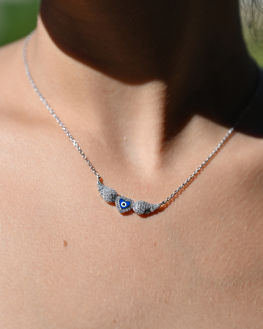 Blue Eye Heart Necklace
