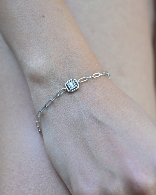 Emerald-Cut Elegance Bracelet