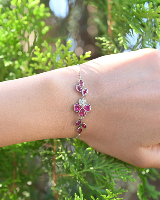 Ruby Blossom Bracelet