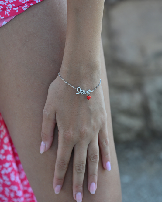 Love & Heart Charm Bracelet