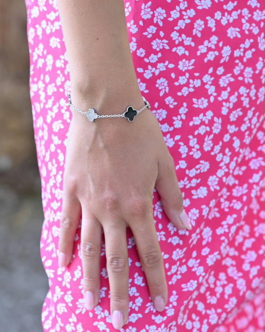 Midnight Clover Bracelet