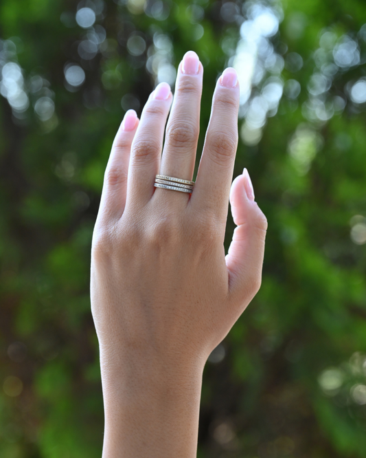 Triple Row Sparkle Ring