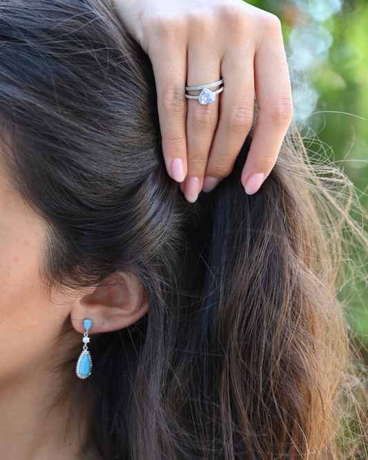 Blue Water Drop Earrings