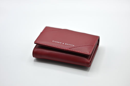 Classic & Modern Red Leather Wallet