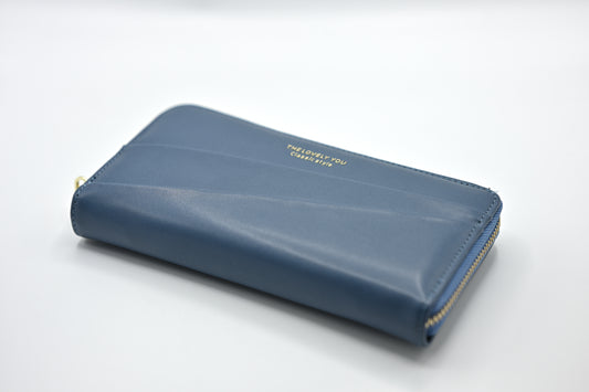 The Lovely You Blue Zip-Around Wallet