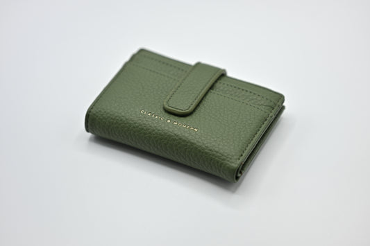 Classic & Modern Olive Green Textured Leather Wallet