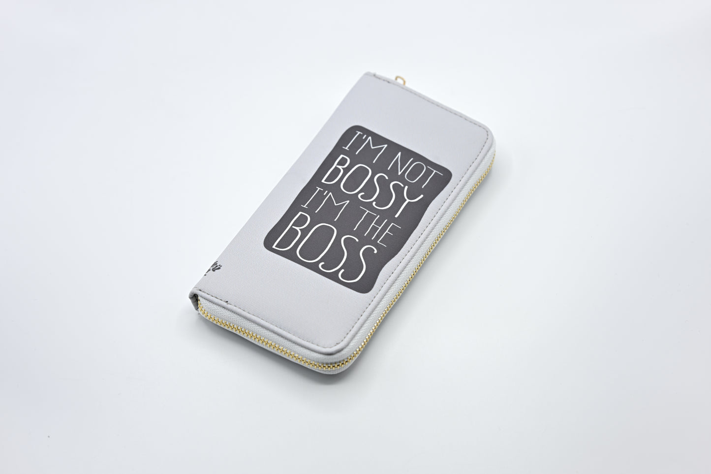 Gray Boss Quote Wallet – I’m Not Bossy, I’m the Boss
