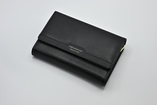 Black Leather Clutch Wallet – Forever Beyond Classic Style